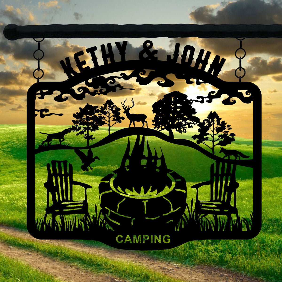 Custom Winter Garden Entry Metal Sign, Personalized Metal Ranch Name Sign, Unique Christmas Gift, House Garden Metal Decor, Anniversay Gift