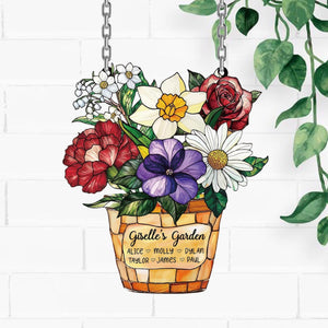 Custom Flowers Garden Sign, Personalized gifts, Personalized Mom s Garden Gift, Livingroom Decor, Flower Decoration Gift