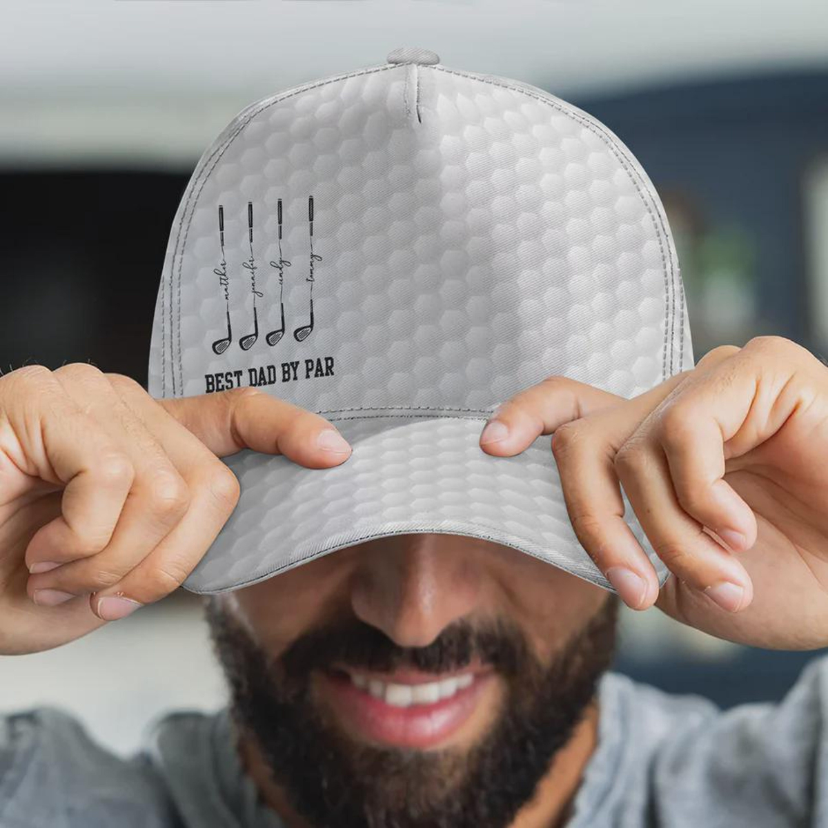Personalized Best Dad By Par Cap, Best Grandpa By Par Hat, Custom Name Father Day Golf Gift, Golf Lover Gift For Him, Dad Birthday Golf Gift