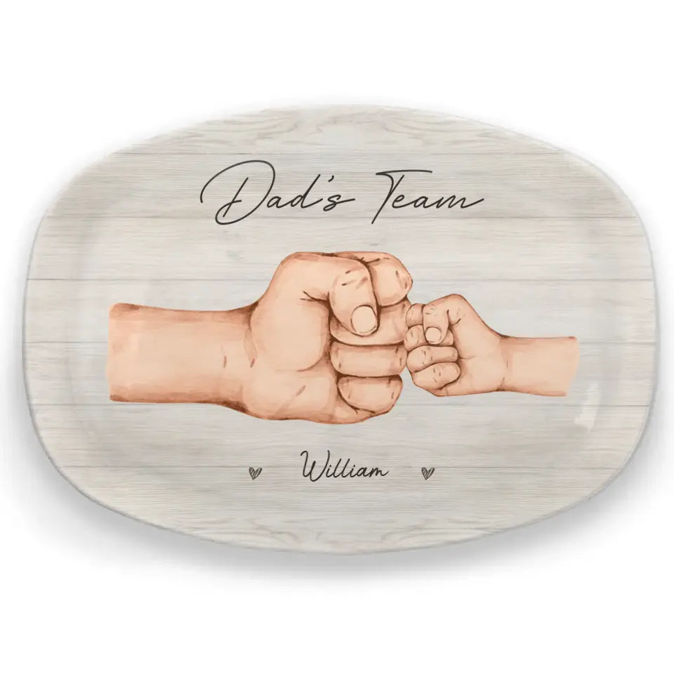 Daddy's Team - Personalized Platter - Gift For Dad, Grandpa, Father's Day