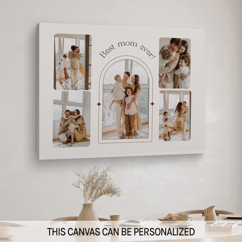 Best Mom Ever - Personalized Canvas - Mother's Day Or Birthday Gift For Mom