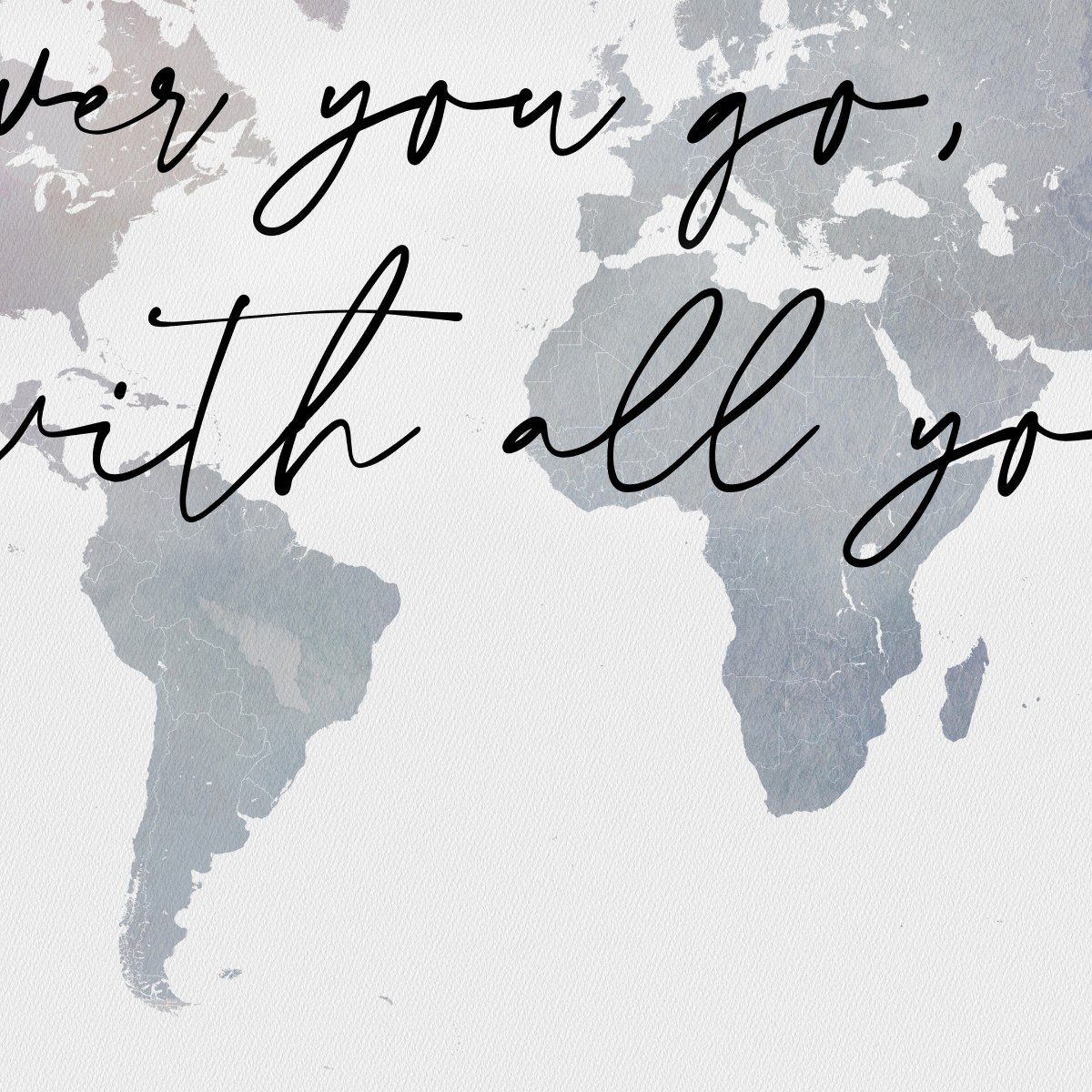 World Map Graduation, Personalized Canvas, College Graduation Gift For Her