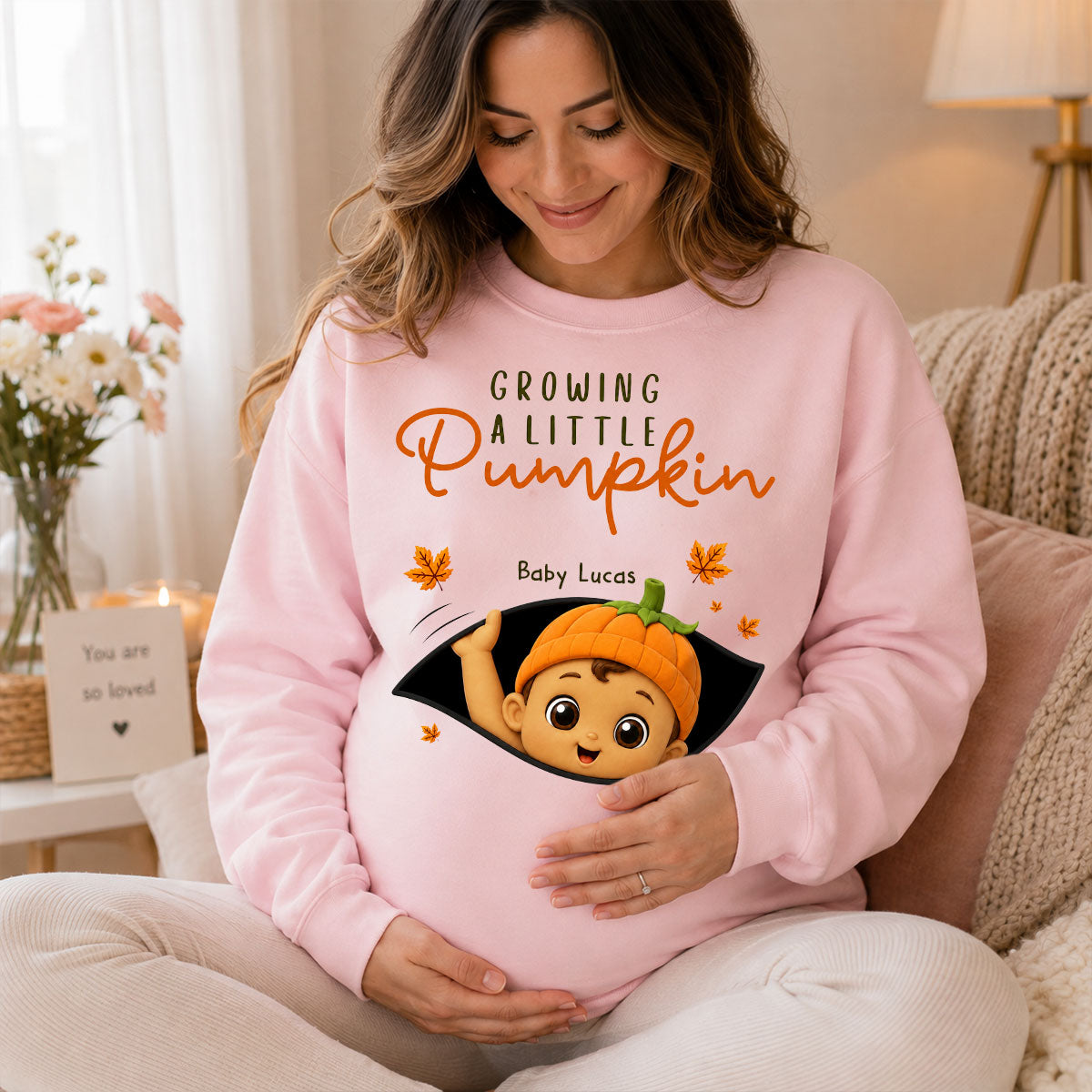 Baby Pumpkin - Personalized Shirt - Fall Season Gift For Wife, Daughter - Pregnancy Announcement