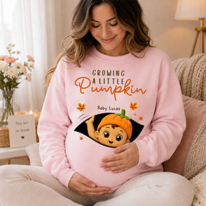 Baby Pumpkin - Personalized Shirt - Fall Season Gift For Wife, Daughter - Pregnancy Announcement
