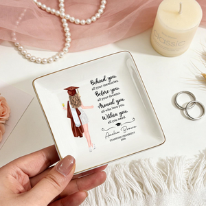 Personalized Graduation Jewelry Dish, Ceramic Graduation Ring Holder, Trinket Tray For Daughter, Custom Graduation Gift For Her, Class of 2026