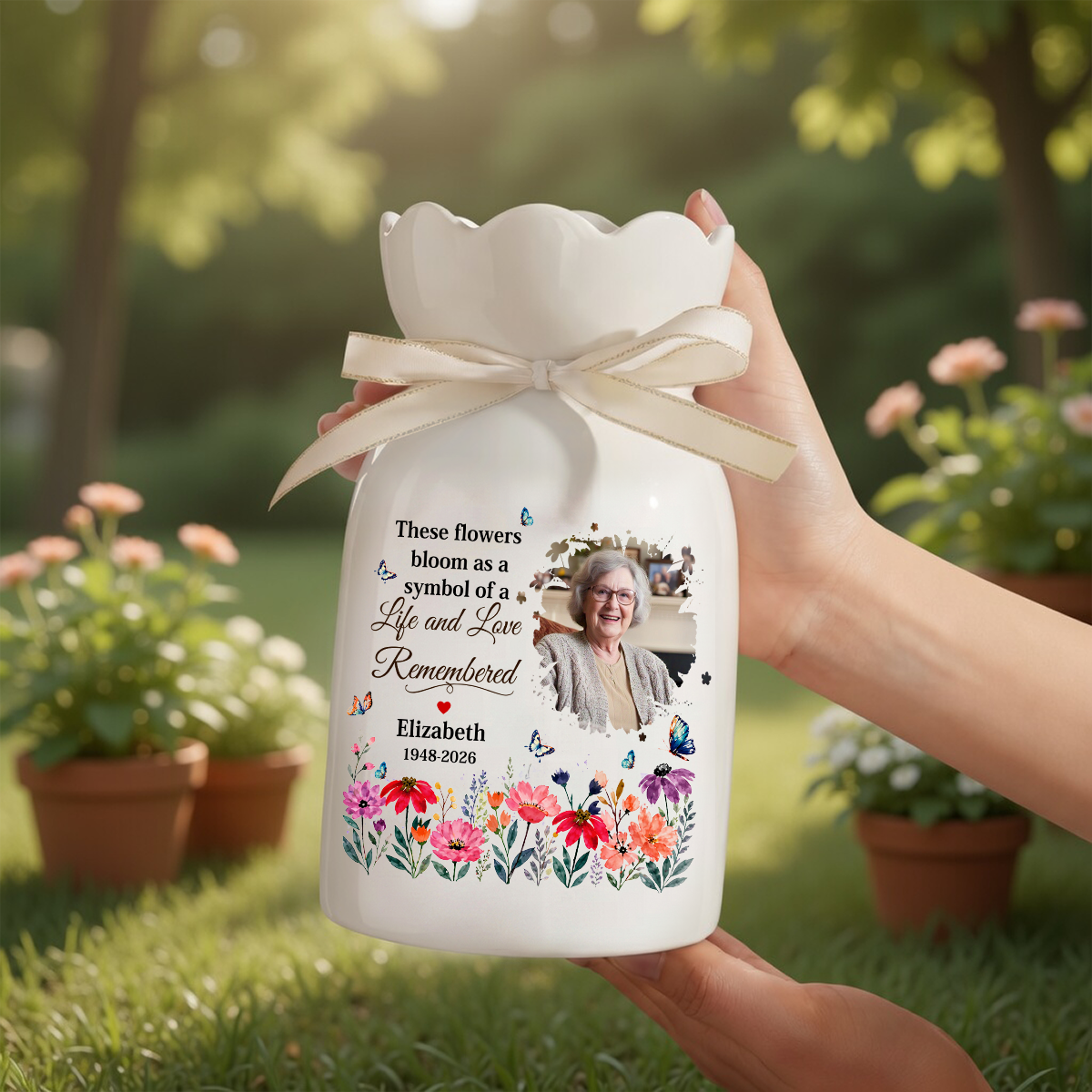 Someone We Love Is In Heaven Personalized Flower Vase