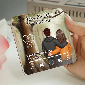 You & Me Custom Name - Personalized Music Fridge Magnet - Gift For Couple