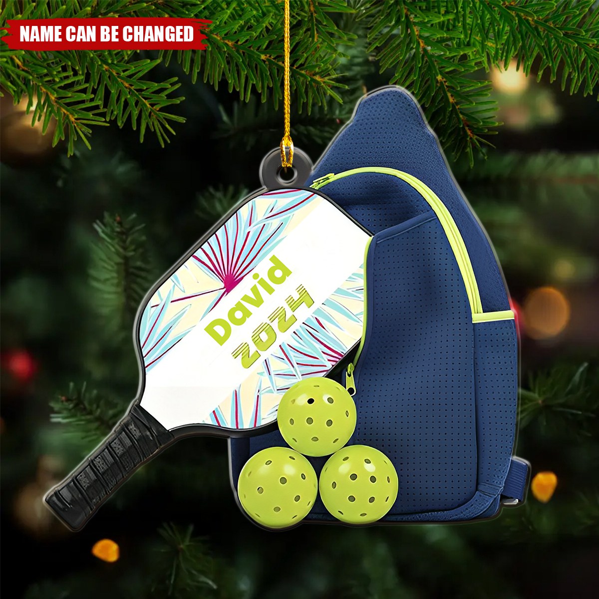 Pickleball Kit - Personalized Acrylic Ornament - Christmas Gift For Pickleball Players, Pickleball Lovers