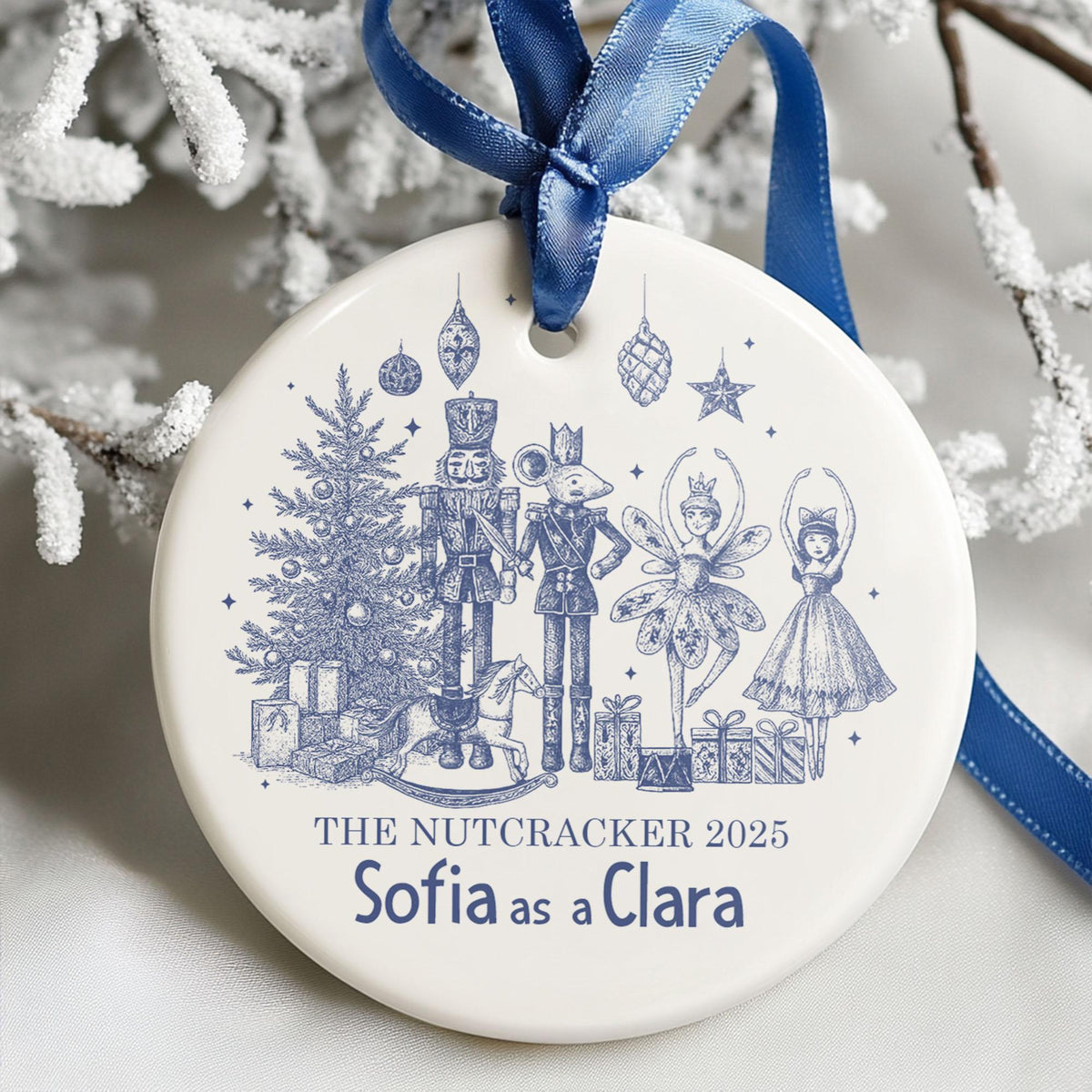 Personalized Nutcracker Ornament, Nutcracker Play Ballerina Ornament, Nutcracker Christmas Gift for Daughter, Christmas Ballet Gift for Her