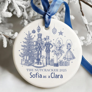 Personalized Nutcracker Ornament, Nutcracker Play Ballerina Ornament, Nutcracker Christmas Gift for Daughter, Christmas Ballet Gift for Her