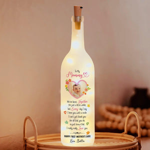 To My Mommy Happy 1st Mother's Day - Personalized Bottle Lamp - Gift For New Mom, 1st Mother's Day