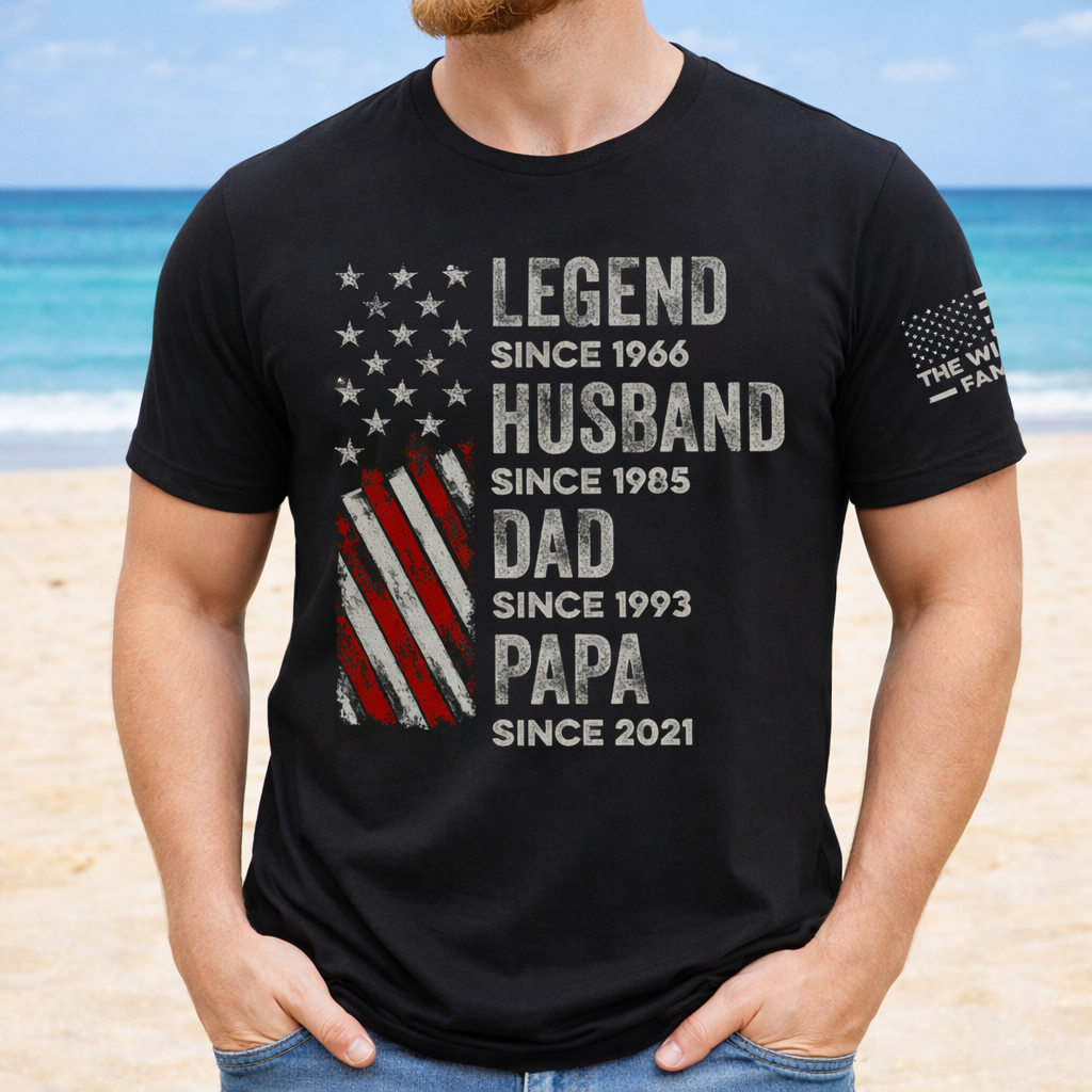 Legend Husband Dad Papa Custom Year - Personalized Apparel - Gift For Dad, Grandpa, Father's Day Gift