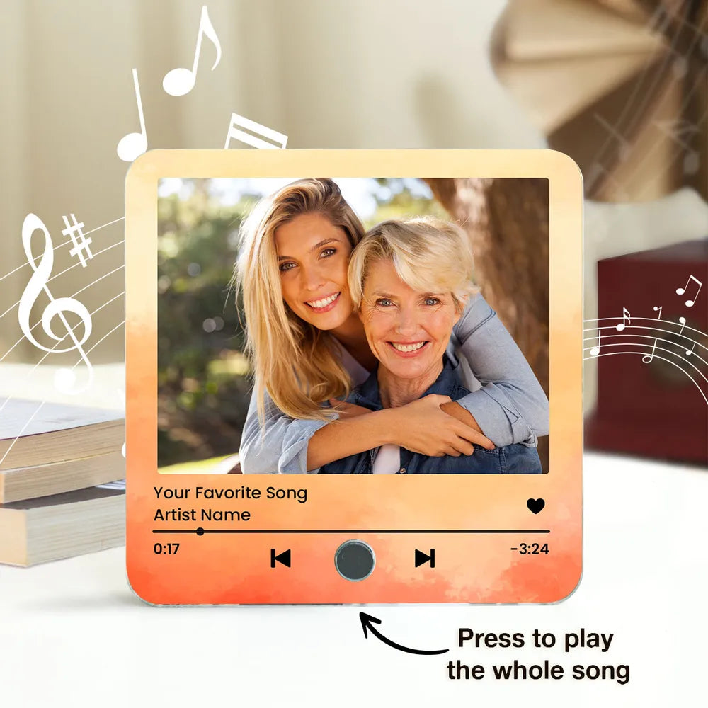Mother Daughter Captured Moments & Favorite Song - Personalized Music Fridge Magnet - Mother's Day Gift, Music Gift For Mom, Gift From Daughter