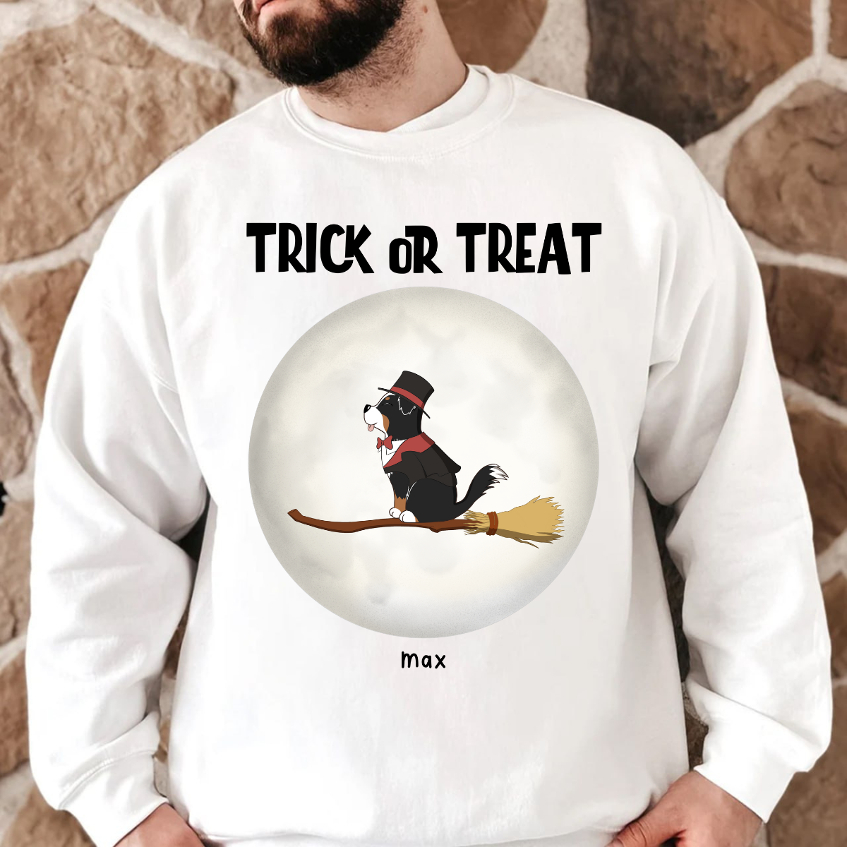 Trick or Treat Custom Dog Sweatshirt Personalized Sweatshirt Spooky and Sweet Custom Dog Breed Sweatshirt Halloween Costume Perfect Shirt For Halloween Dog Lovers