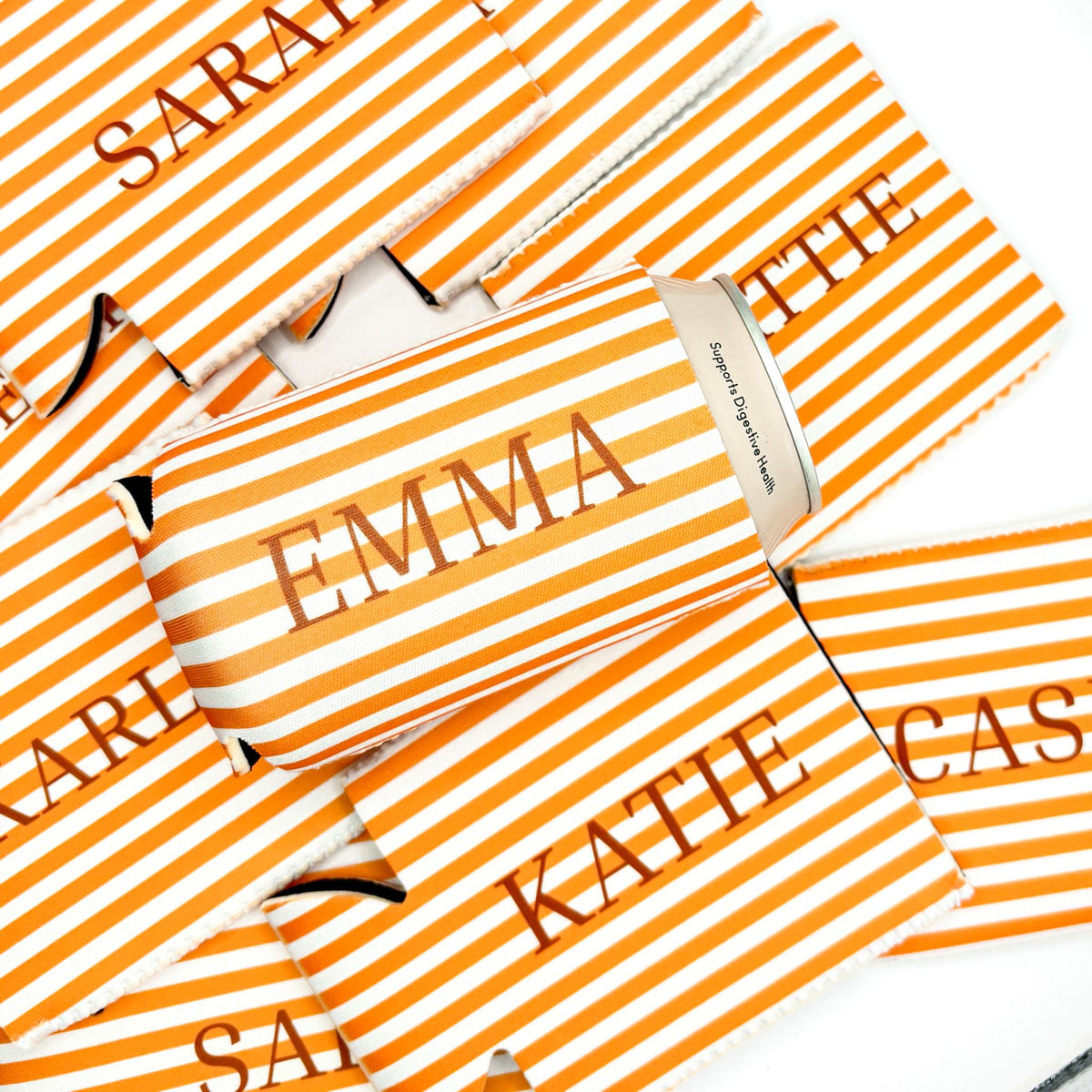 Monogrammed Slim Can Cooler Personalized Bachelorette Favor Grandmillennial Skinny Can Cooler Custom Bridal Party Gift Bridesmaid Gift Idea