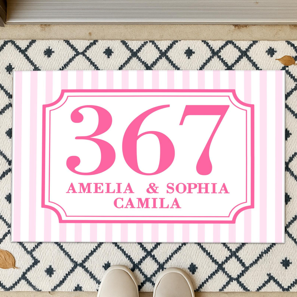 Custom Chinoiserie Dorm Doormat: Girl Dorm Decor, Dorm Dorm Welcome Mat, Roommate Door Decor, College Apartment Gift, Student Gift