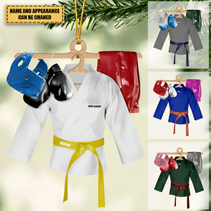 Karate Uniform - Personalized Acrylic Ornament - Karate Gifts, Gift For Christmas