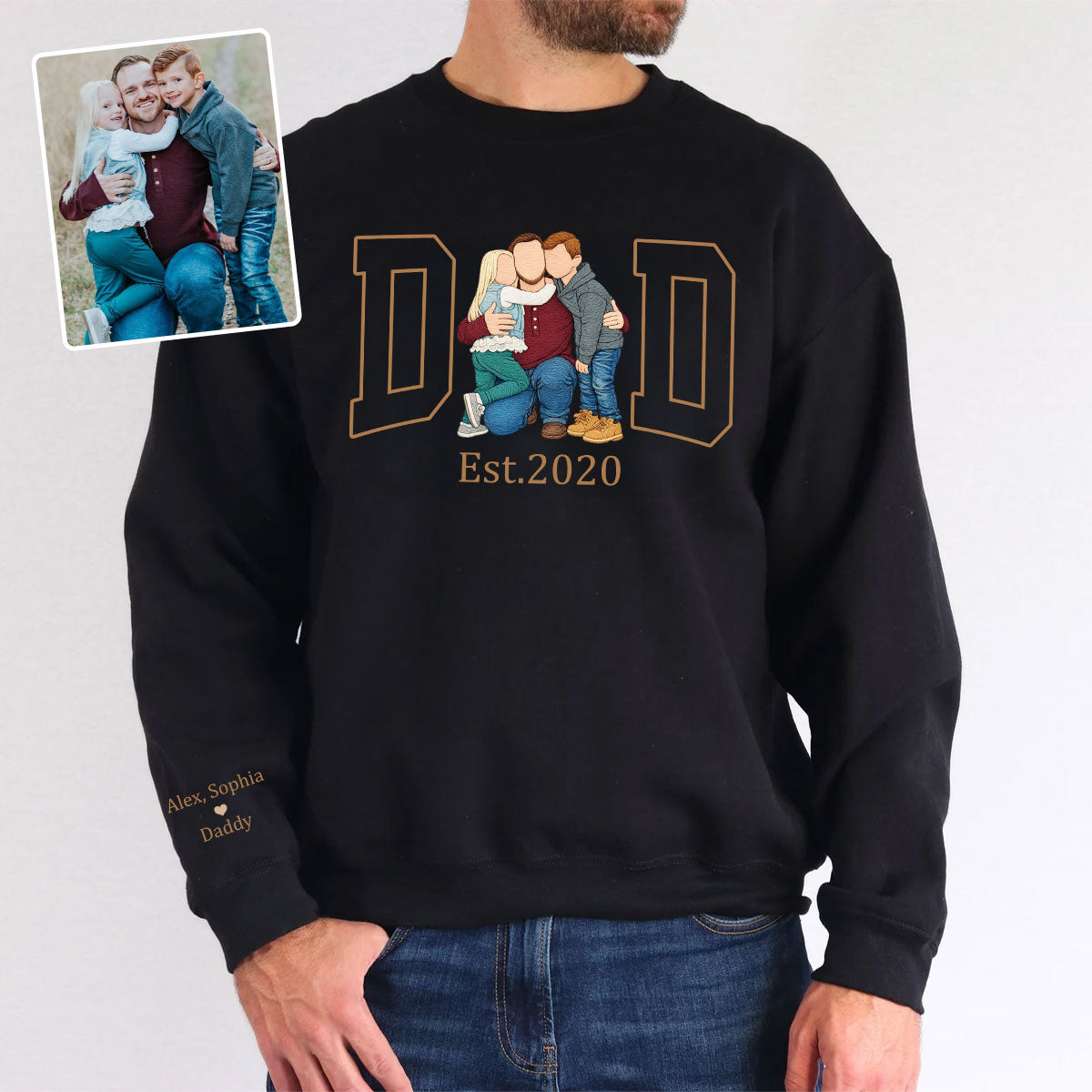 Our Story Since Personalized Father Embroidered Sweatshirt 2_31454908-9080-45ed-bf51-b2c2df62d3e2.jpg