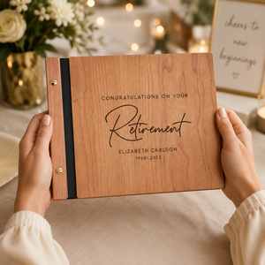 Retirement Memory Book, Personalized Retirement Gift for Him or Her, Congratulations on Your Retirement Album