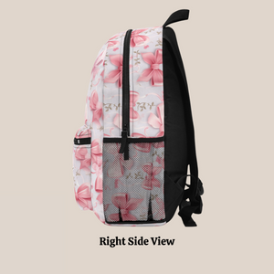 Personalized Coquette Pink Bow Backpack, Soft Girl Era Back To School Bookbag, Custom Travel Backpack, Birthday Gift