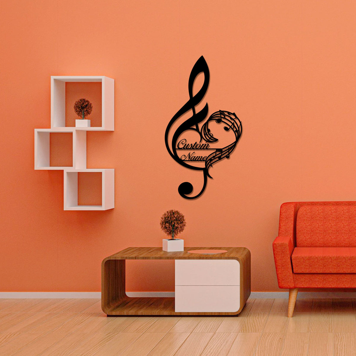 Personalized Music Notes Metal Wall Art, Musician Name Sign, Customized Gift for Musician, Music Teacher Gift, Music Lover Gift