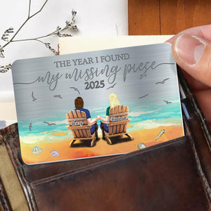 The Year I Found My Missing Piece - Personalized Wallet Insert Card - Gift For Couples