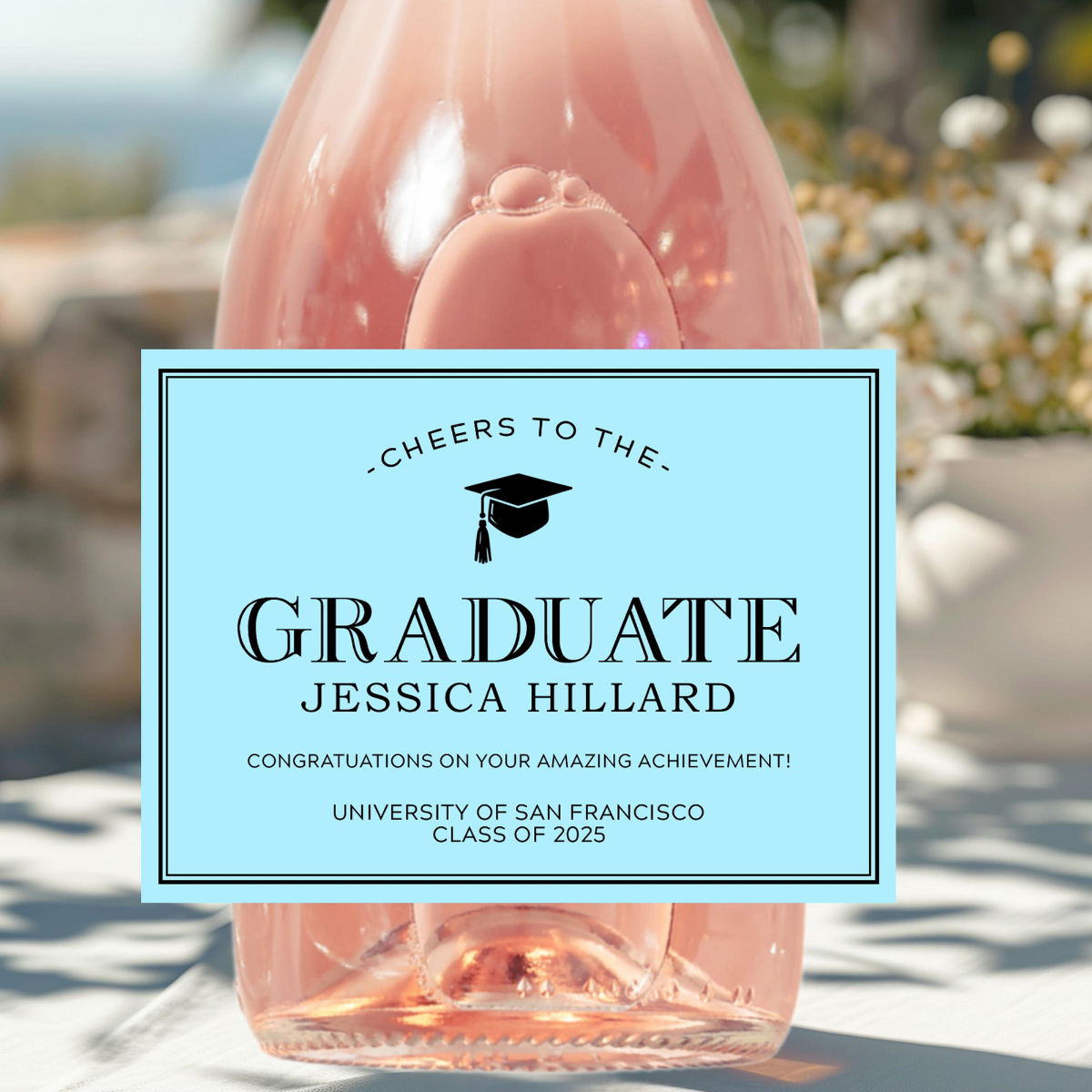 Custom Graduation Prosecco Bottle Label, Prosecco Bottle Label, Prosecco Bottle Sticker, Graduation Favors, Custom Prosecco Label