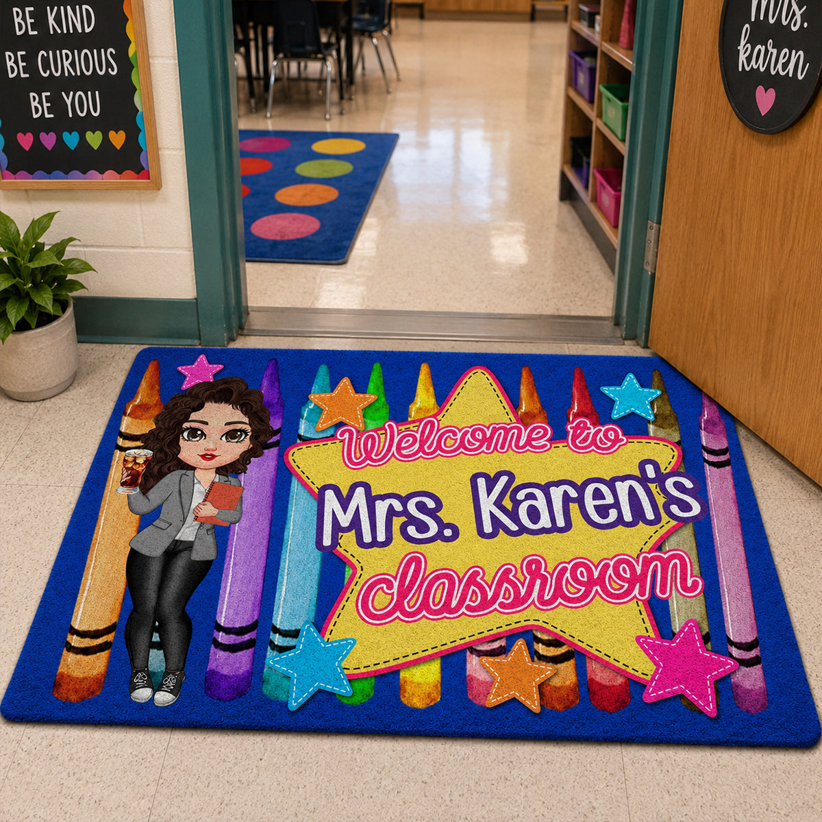 Welcome to My Classroom - Personalized Doormat - Back to School Decor, Gift for Teacher
