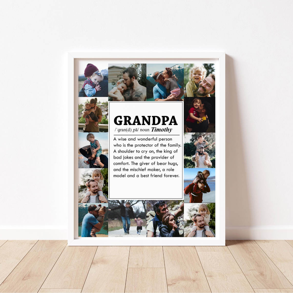 Grandpa Photo Collage, Personalized Grandpa, Gramps Photo Prints, Gramps Photo Collage, Fathers Gift, Gifts for Him, Gift Idea for Grandpa