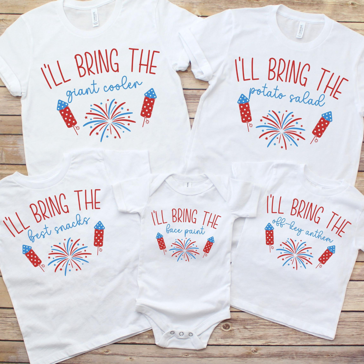 Funny 4th of July Shirts, I'll Bring The Fourth of July TShirts, Family Matching Independence Day Tees, Patriotic Friends Group Shirts