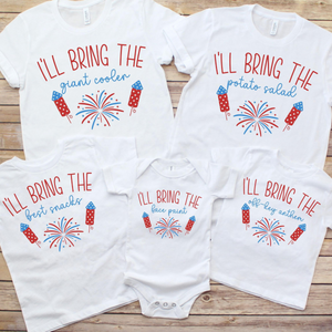 Funny 4th of July Shirts, I'll Bring The Fourth of July TShirts, Family Matching Independence Day Tees, Patriotic Friends Group Shirts