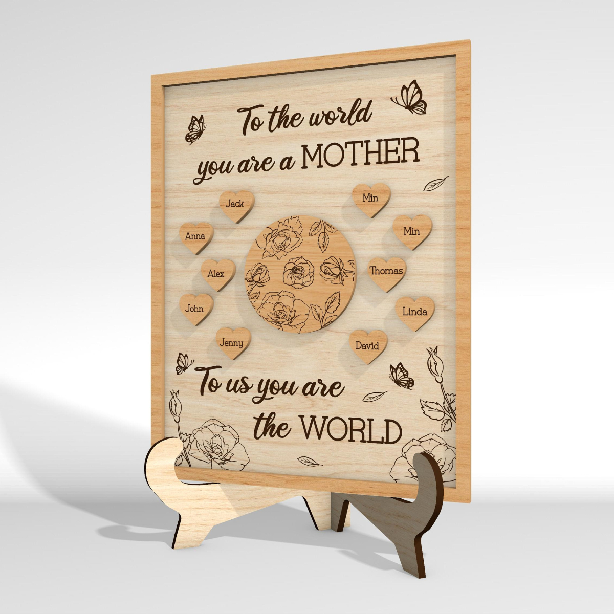 Mommy To Us You Are The World - Personalized Picture Frame - Gift For Mom, Mother's Day Gift