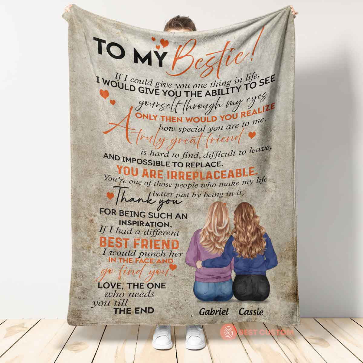 To My Bestie - Personalized Blanket - Gift For Besties, Friends, Sister Blanket - Gift For Bestie