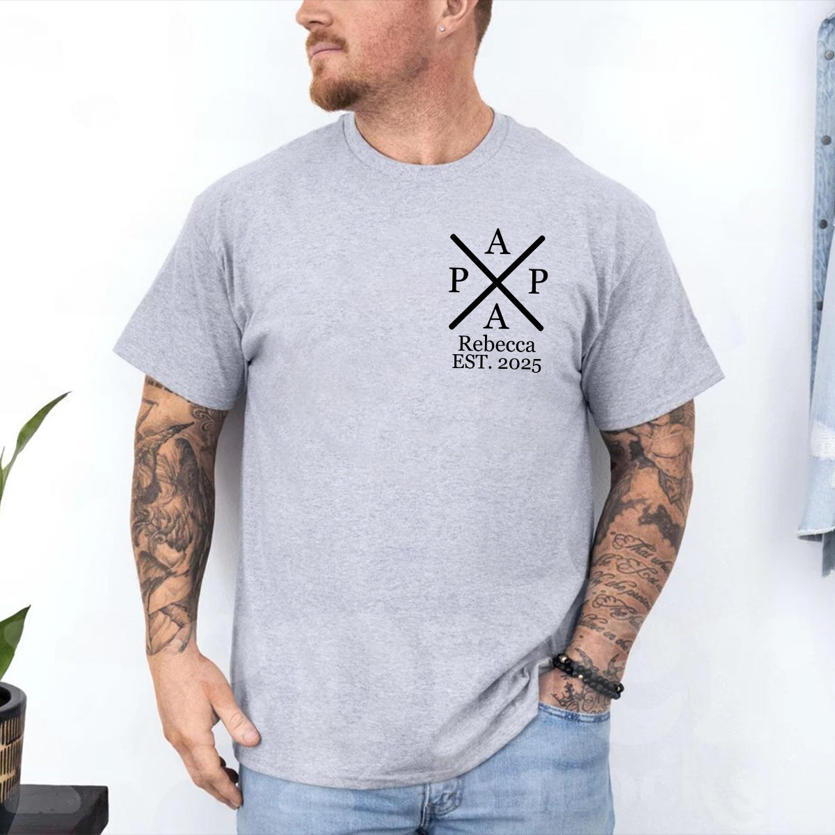 Timeless fatherhood: Personalized dad shirt. Father's Day gift