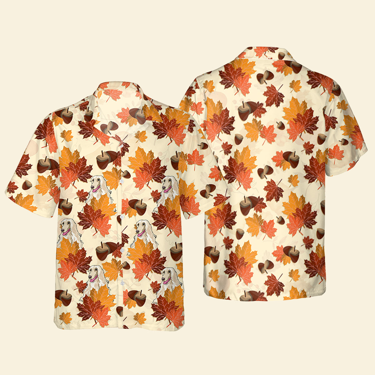 Dog And Autumn - Personalized Hawaiian Shirt - Gift For Dog Lover, Autumn