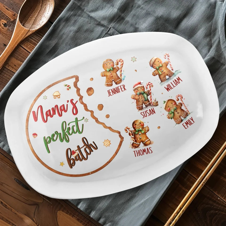 Cookies Little Bites - Personalized Platter - Christmas Gift For Mom Grandma