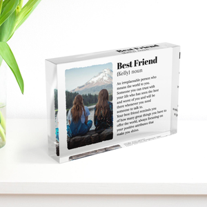 Personalised Best Friend, Customized Acrylic Bestie Freestanding Plaque with Any Photo, Birthday Gift For Her, Bestie Gift