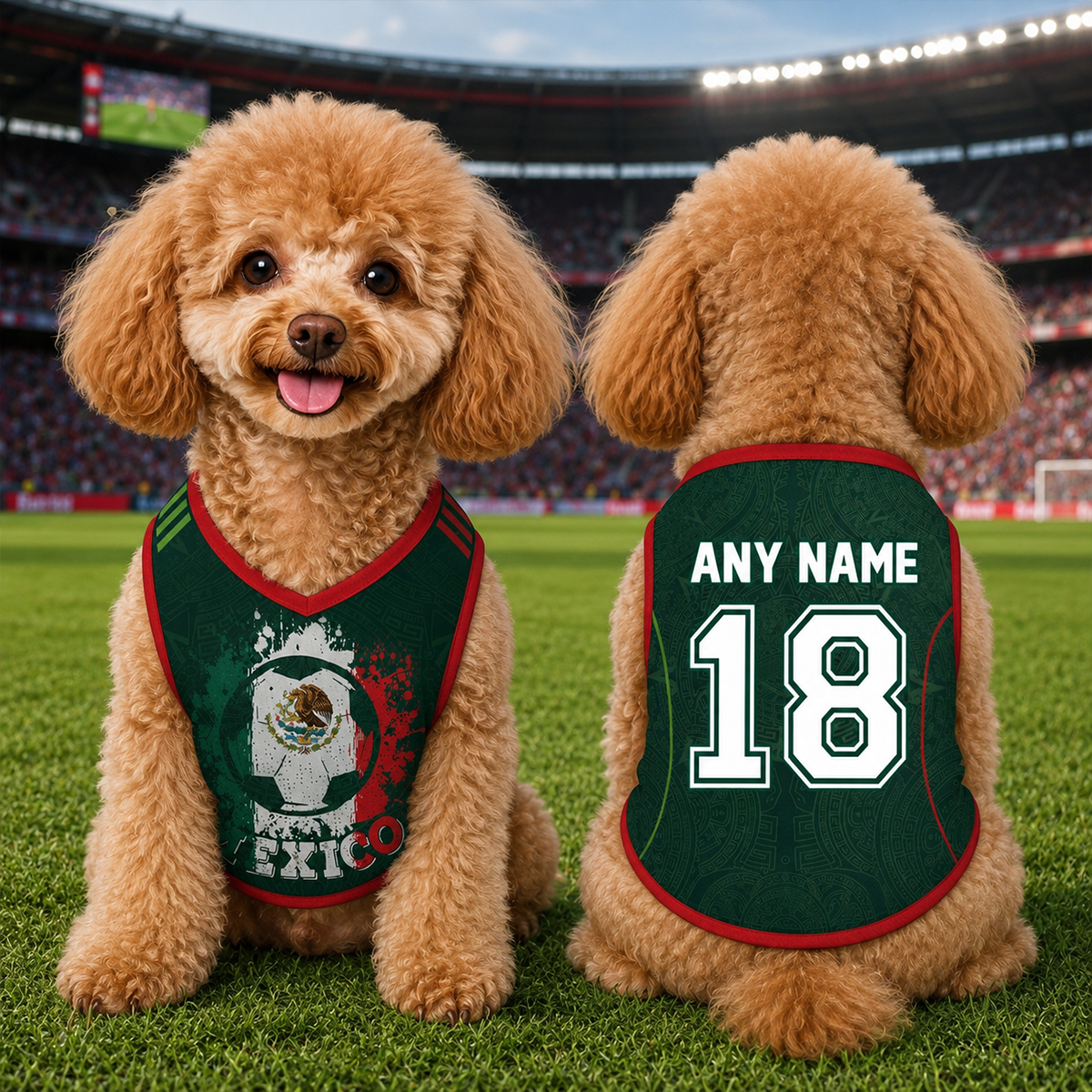 Custom Mexico World Football Pet Jersey - Personalized Birthday Gifts For Football Dog Cat Lovers, Dog Dad And Mom, Cat Owners