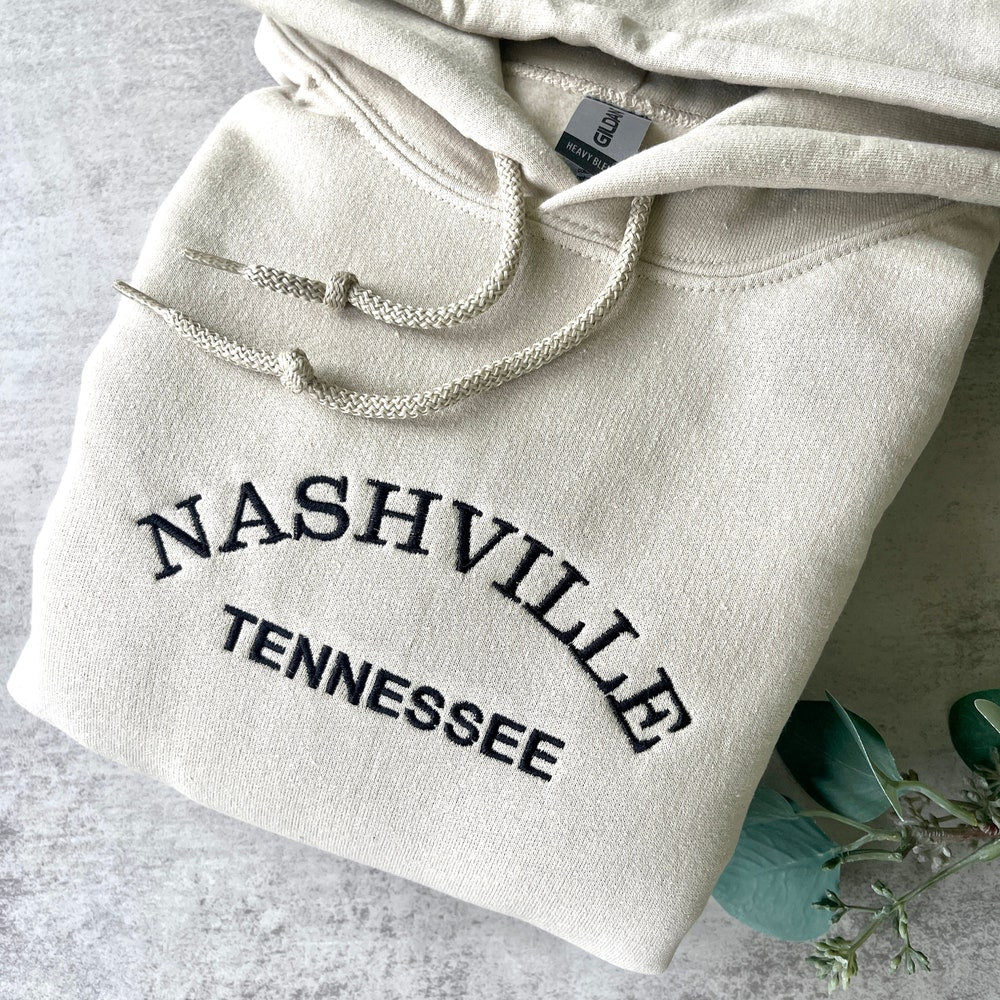 Embroidered Sweatshirt, Nashville Tennessee Sweatshirt