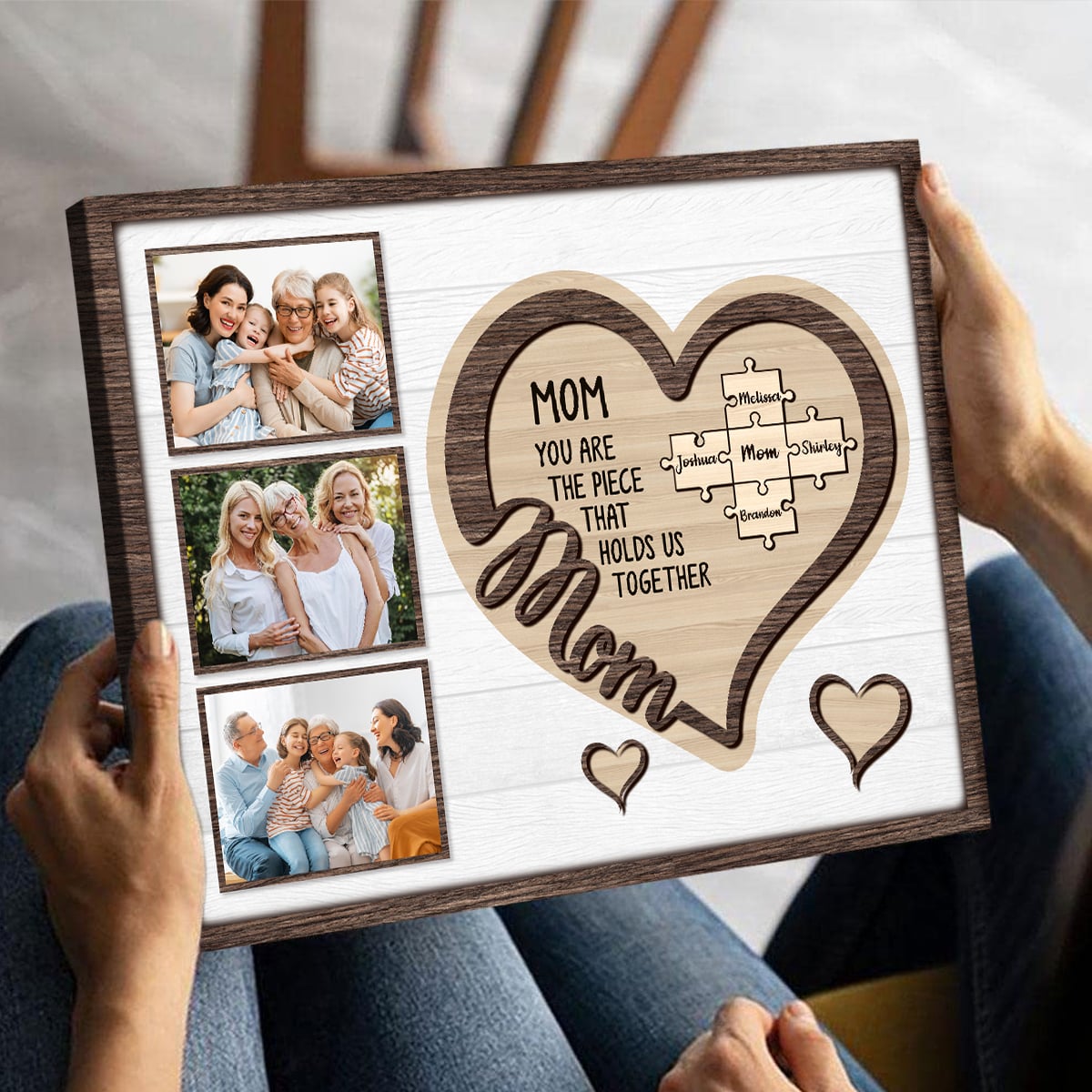 Mom You Hold Us Together Custom Photo - Personalized Canvas - Gift For Mom, Mother's Day, Birthday Gift