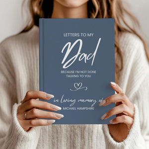 Personalized Grief Journal, Letters to My Dad Grief Journal, Loss of Father Gift, Custom Notebook Memorial Keepsake Loving Memory Hardcover
