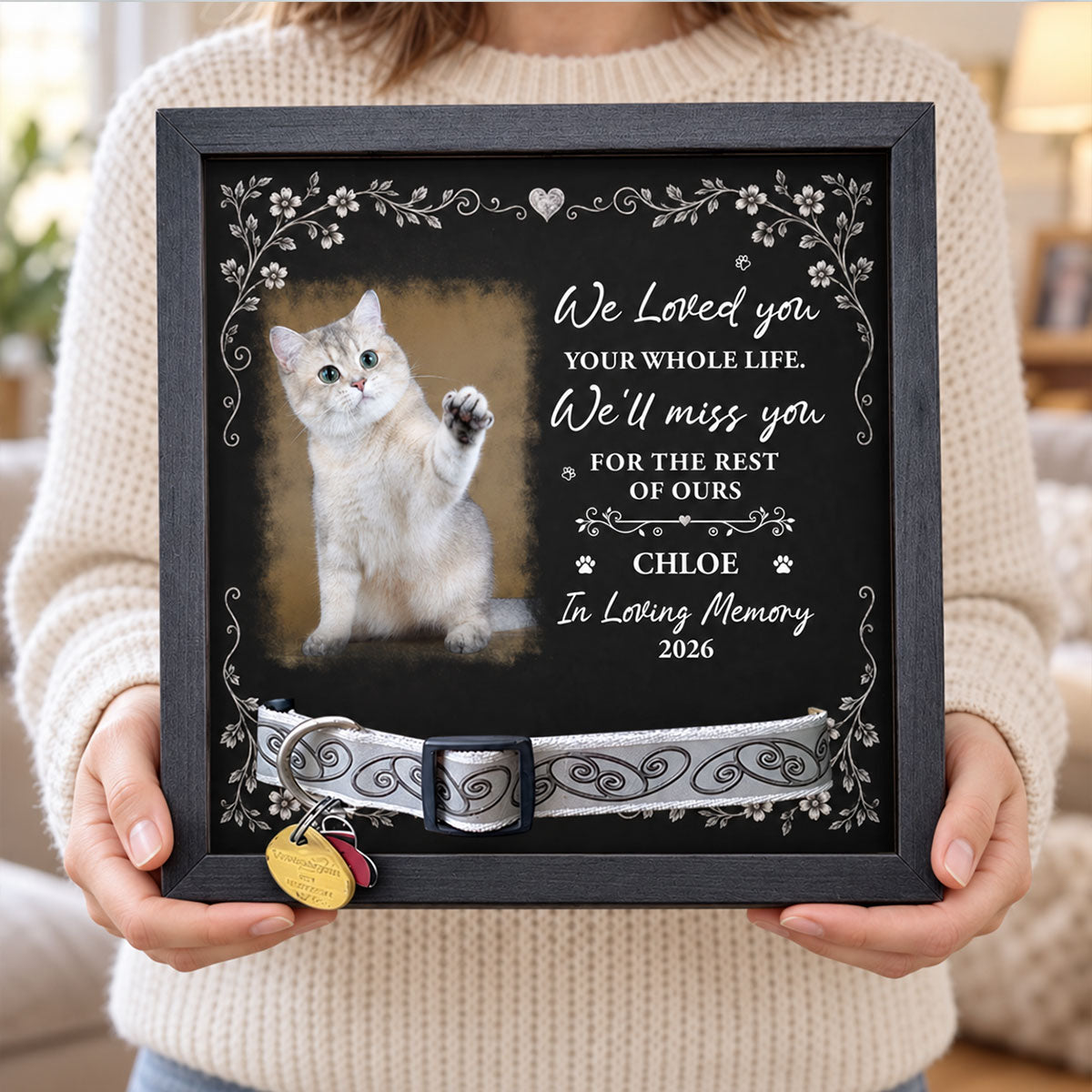I Loved You Your Whole Life - Personalized Collar Frame