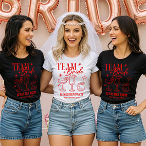 Team Bride Bridal Party Shirts - Personalised Matching Shirts