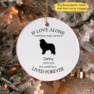 Custom Dog Breed Memorial Ornament, Dog Memorial Christmas Ornament, Loss of Pet Gift, Personalized Gift Ceramic Ornment, Loss of Dog,Pet Memorial Keepsake