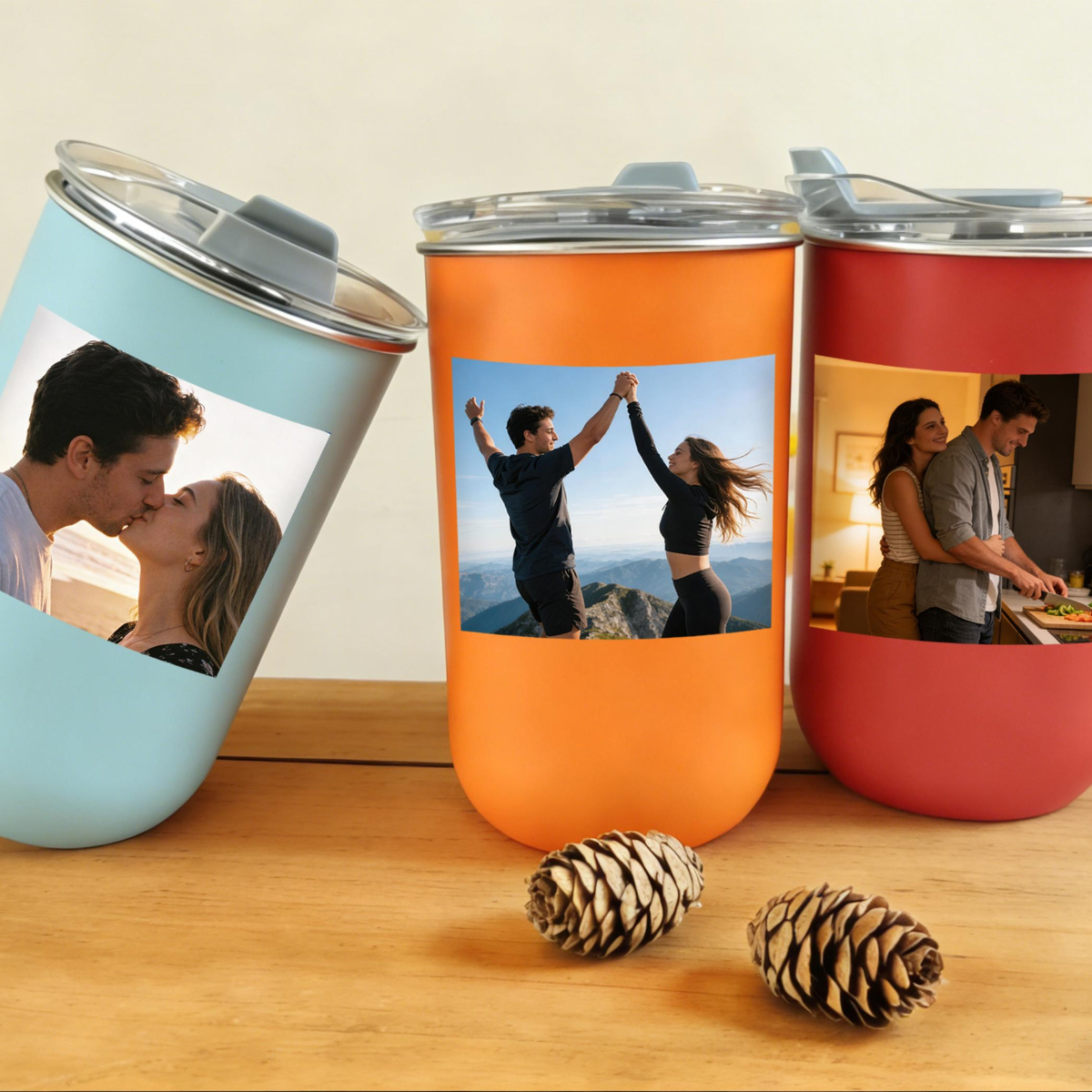 Personalized Photo Tumbler, Custom Coffee Cup, 10oz Work Desk, Daily Use Gift