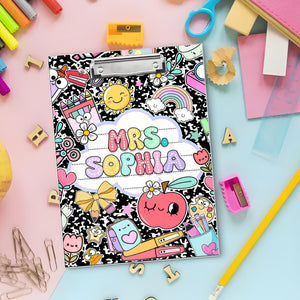 Personalized Teacher Gifts, Custom Acrylic Clipboard With Teacher Name, Elements Teacher Clipboard, Back To School Teacher Appreciation Gift