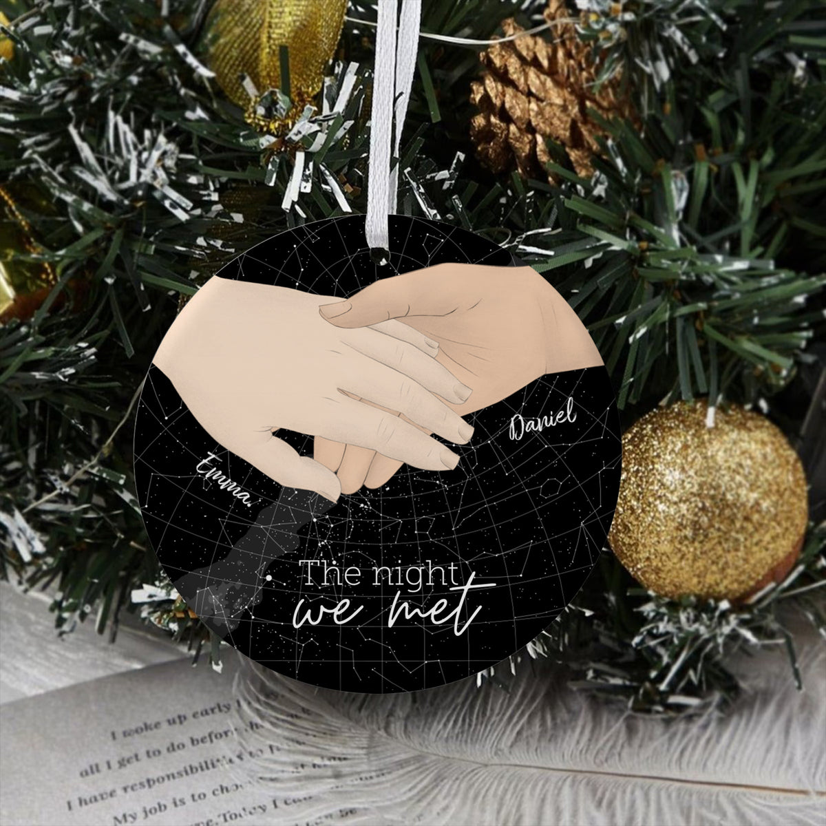 The Night We Fell In Love - Personalized Ornament - Gift For Couple, Christmas