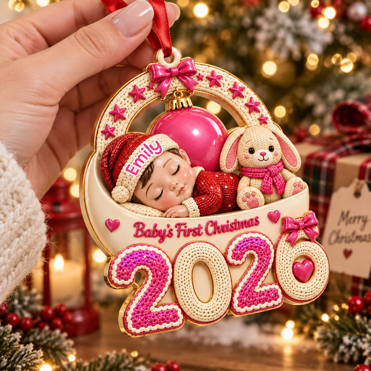 Baby’s First Christmas Eagle Ornament  - Real 3D Raised Ornament