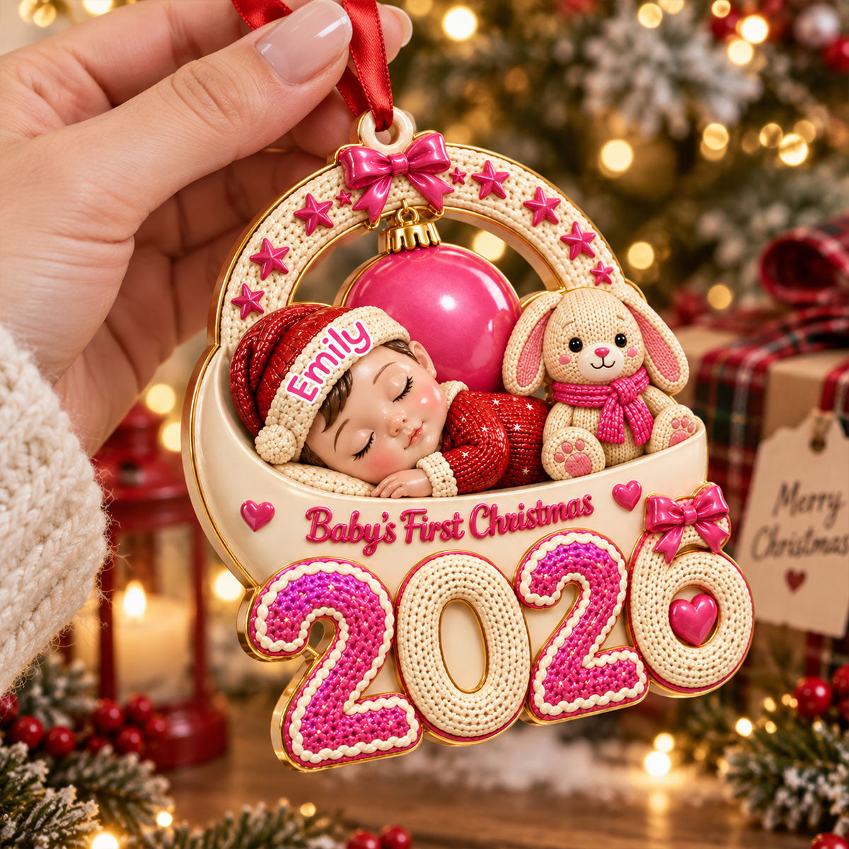 Baby’s First Christmas Eagle Ornament  - Real 3D Raised Ornament