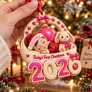 Baby’s First Christmas Eagle Ornament  - Real 3D Raised Ornament